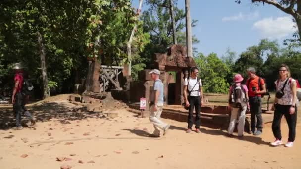 Kambodża Angkor Wat Około Grudnia 2019 Malownicze Zdjęcia Starożytnej Świątyni — Wideo stockowe