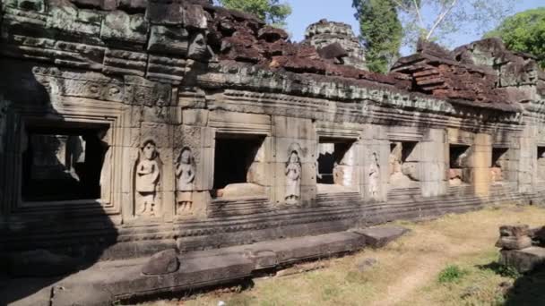 Γραφικό Υλικό Από Τον Αρχαίο Ναό Angkor Wat Καμπότζη — Αρχείο Βίντεο