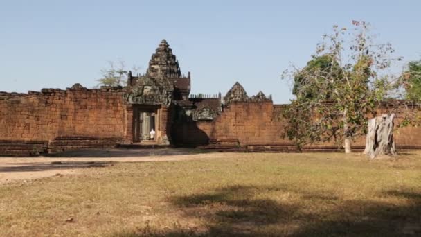 Scenic Footage Ancient Temple Angkor Wat Cambodia — Stock Video
