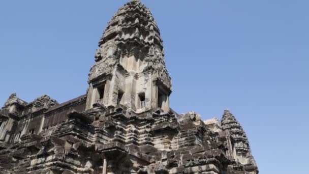 Kambodscha Angkor Wat Dezember 2019 Szenische Aufnahmen Des Antiken Tempels — Stockvideo