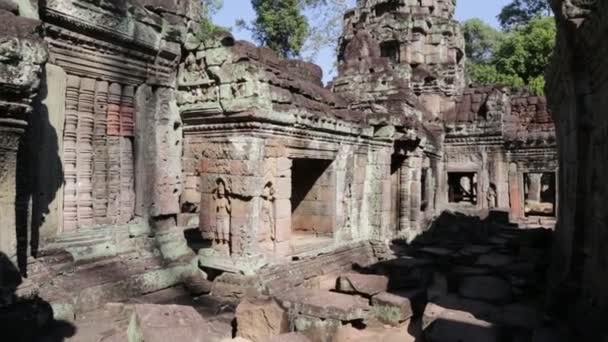 Angkor Wat Kamboçya Daki Antik Tapınağın Manzaralı Görüntüleri — Stok video