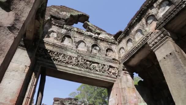 Malownicze Zdjęcia Starożytnej Świątyni Angkor Wat Kambodża — Wideo stockowe