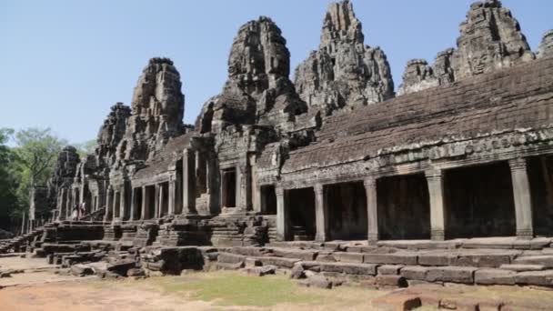 Angkor Wat Kamboçya Daki Antik Tapınağın Manzaralı Görüntüleri — Stok video