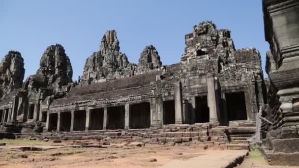 Γραφικό Υλικό Από Τον Αρχαίο Ναό Angkor Wat Καμπότζη — Αρχείο Βίντεο