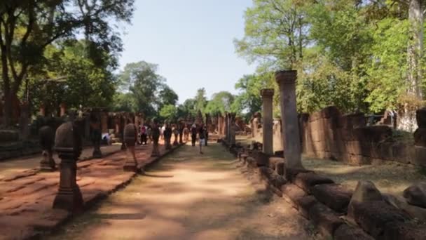 Kambodja Angkor Wat Circa December 2019 Sceniska Bilder Det Antika — Stockvideo