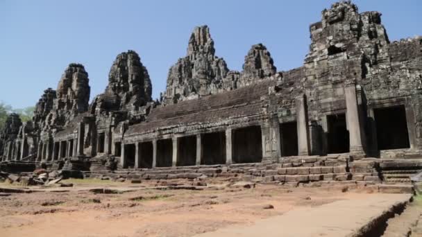 Γραφικό Υλικό Από Τον Αρχαίο Ναό Angkor Wat Καμπότζη — Αρχείο Βίντεο