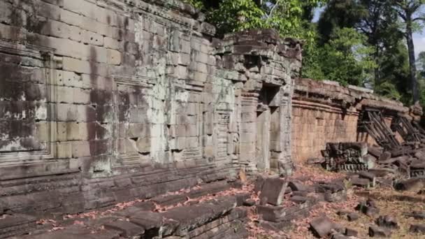 Angkor Wat Kamboçya Daki Antik Tapınağın Manzaralı Görüntüleri — Stok video