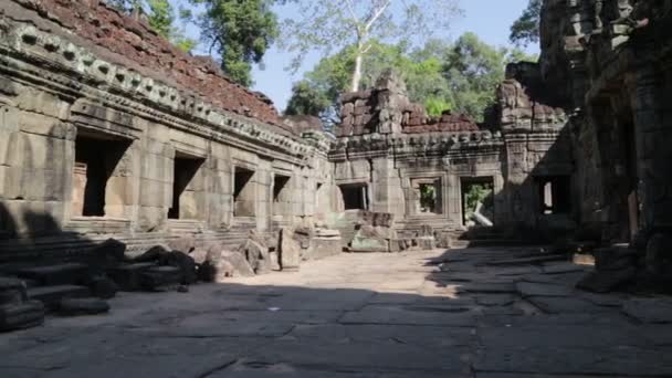 Γραφικό Υλικό Από Τον Αρχαίο Ναό Angkor Wat Καμπότζη — Αρχείο Βίντεο