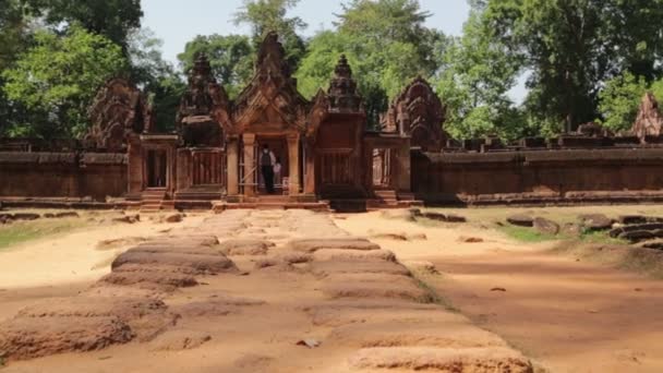 Kambodja Angkor Wat Circa December 2019 Sceniska Bilder Det Antika — Stockvideo