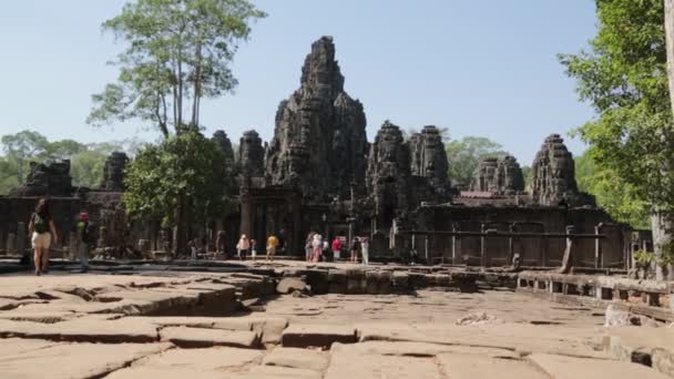 Kambodzsa Angkor Wat 2019 December Körül Festői Felvételek Ősi Templomról — Stock videók