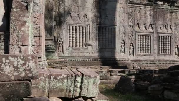 Malebné Záběry Starověkého Chrámu Angkor Wat Kambodža — Stock video