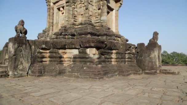 Живописные Кадры Древнего Храма Ангкор Ват Камбоджа — стоковое видео