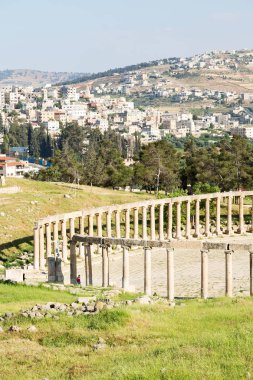 : Jerash jordan antik arkeolojik site turist için klasik miras