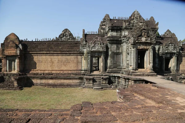 Cambodia Angkor Wat Edifícios Antigos Local Histórico Proteger Pela Unesco — Fotografia de Stock