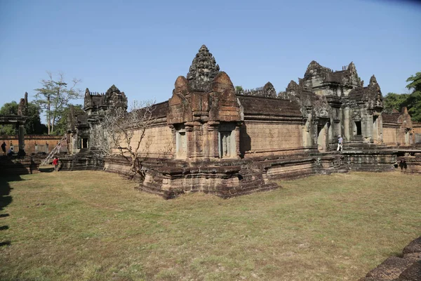 Cambodia Angkor Wat Les Vieux Bâtiments Site Historique Protéger Par — Photo