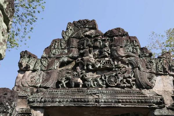 Kamboçya Angkor Eski Binalar Tarihi Mekanlar Unesco Tarafından Korunuyordu — Stok fotoğraf