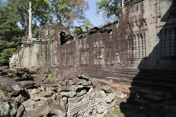 Cambodia Angkor Wat Les Vieux Bâtiments Site Historique Protéger Par — Photo