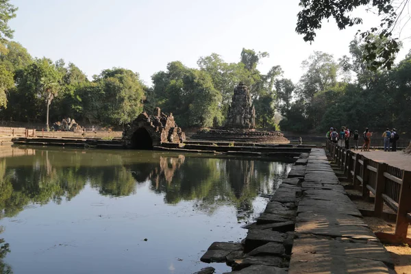 Kambodži Angkor Staré Budovy Historické Místo Chránit Unesco Úžasné Turistické — Stock fotografie