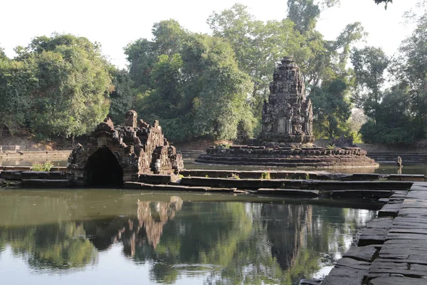 Kambodži Angkor Staré Budovy Historické Místo Chránit Unesco Úžasné Turistické — Stock fotografie