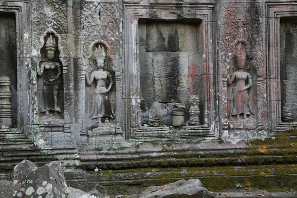 Cambodia Angkor Wat Edifícios Antigos Local Histórico Proteger Pela Unesco — Fotografia de Stock