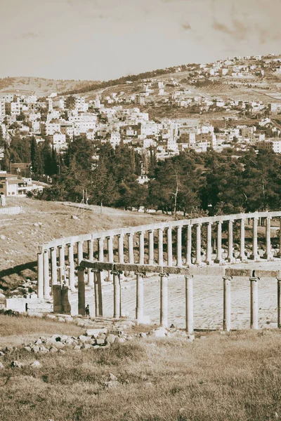 Jerash Jordanien Antikt Arkeologiska Platsen Klassiska Arvet För Turist — Stockfoto