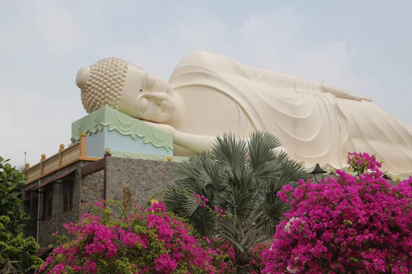 Όμορφο Αρχαίο Άγαλμα Βούδα Στο Vinh Trang Βιετνάμ — Φωτογραφία Αρχείου