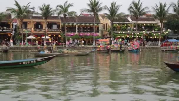 Cambodia Cong Nhan Circa Diciembre 2019 Personas Identificadas Embarcaciones Río — Vídeo de stock