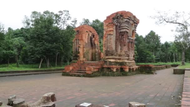 Oude Gebouwen Historische Site Cong Nhan Vietnam — Stockvideo