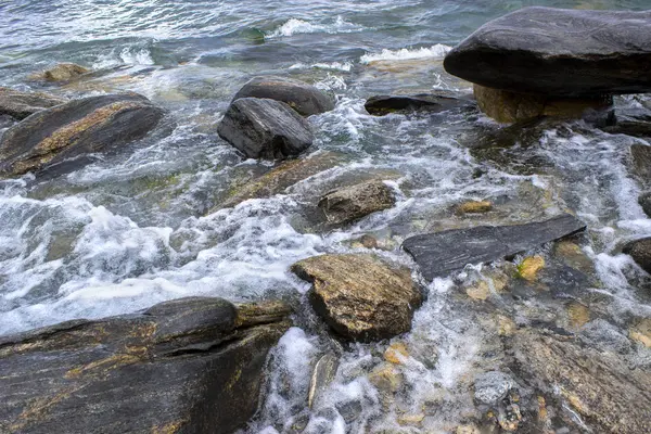 Rocky shore on the white background — Stock Photo, Image