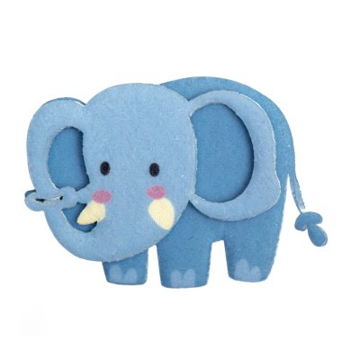 Beyaz arka plan üzerinde fil