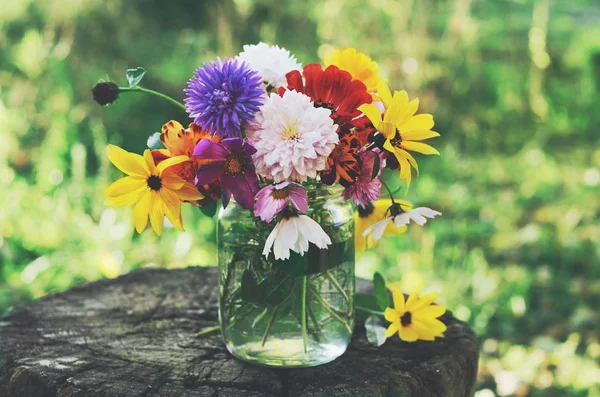 Çiçek ağaç saplama, yaz arka plan üzerinde grup