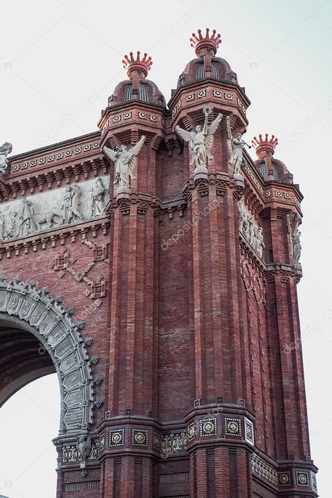 Arc de Triomphe in Barcelona in Spain