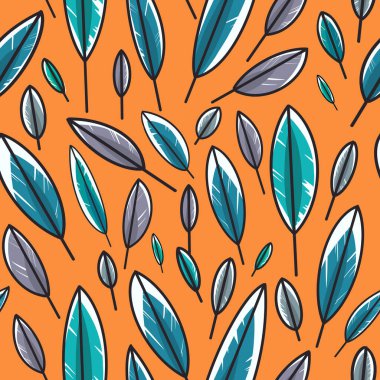 Turuncu arkaplanda renksiz tüy deseni