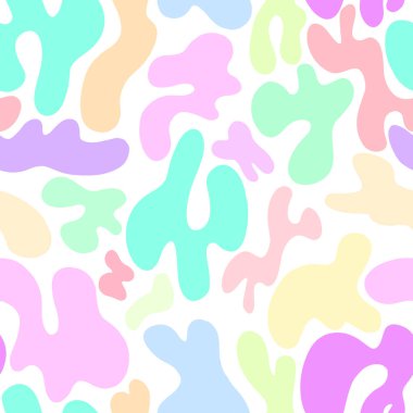 Beyaz arkaplanda şekillerin ve noktaların soyut deseni