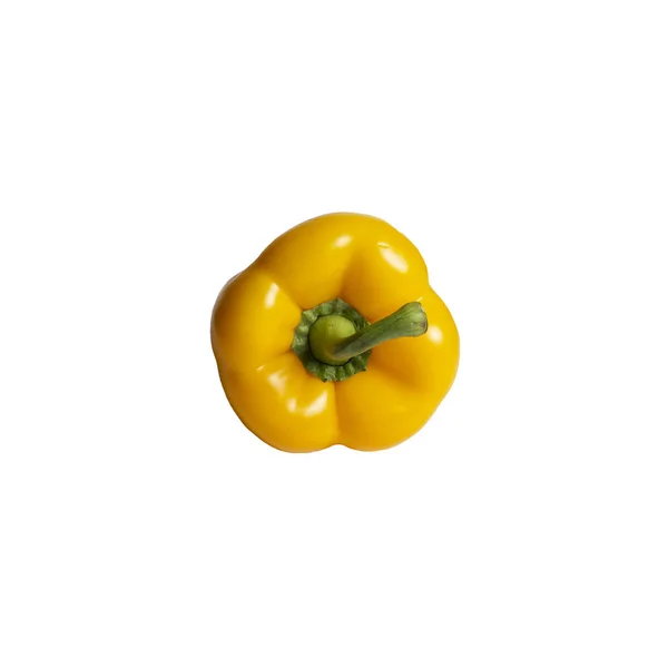 Gul Bell Pepper Isolerad Vit Bakgrund — Stockfoto