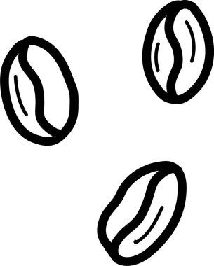 Beyaz arka planda kahve çekirdekleri. 