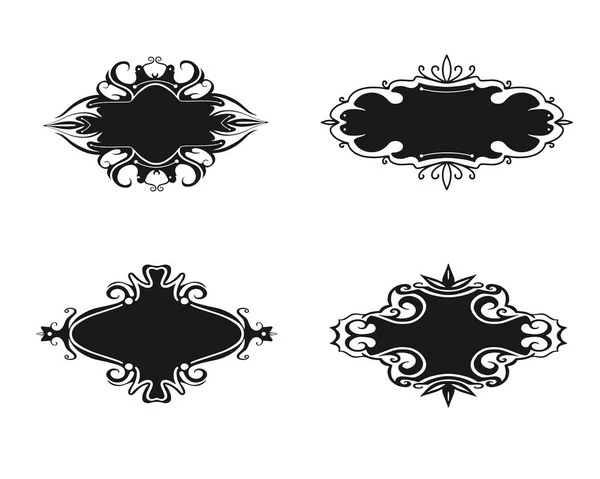 Набір векторних декоративних рамок у вінтажному стилі, ізольовані на білому тлі. Елегантний предмет для прикраси запрошень, листівок, павутинки — стоковий вектор