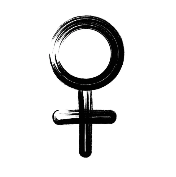 Символ женщины. Женский гендерный символ, выделенный на белом фоне. — стоковый вектор