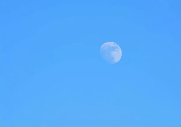 The moon in the daytime sky