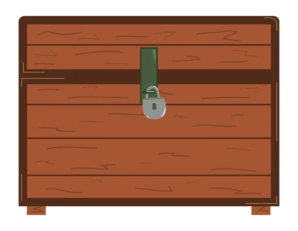 Древний деревянный сундук — стоковый вектор