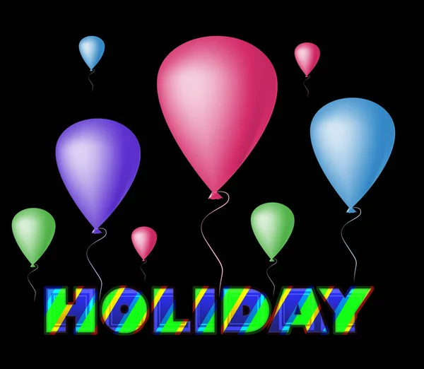 Word Holiday and balloons — Stock Photo, Image