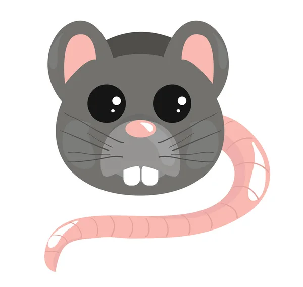 Cute Cartoon Rat — Stockvector