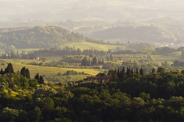 Paesaggio serale. Toscana, Italia — Foto Stock