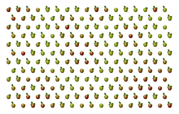 Patrón de manzanas en blanco —  Fotos de Stock
