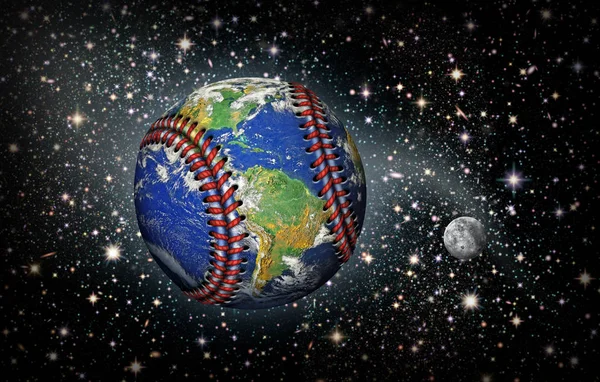 Πλανήτης γη μπέιζμπολ στο διάστημα — Φωτογραφία Αρχείου