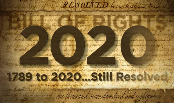 2020, Bill of Rights, még mindig megoldott összetett — Stock Fotó