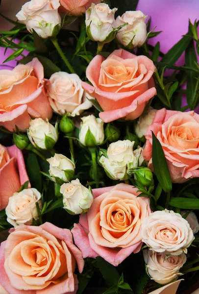 Strauß rosa Rosen — Stockfoto