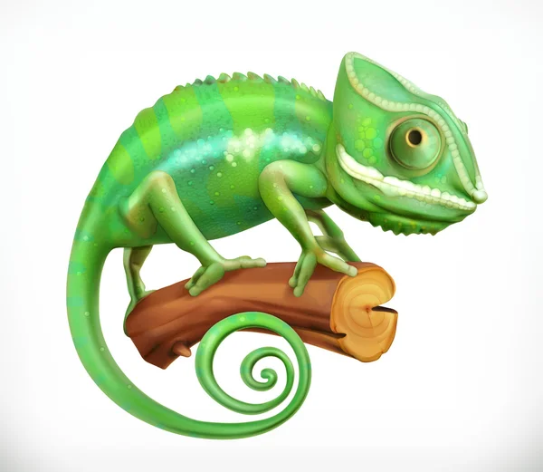 Chameleon. 3d vector icon — Stock Vector