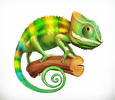 Chameleon. 3D vektorová ikona
