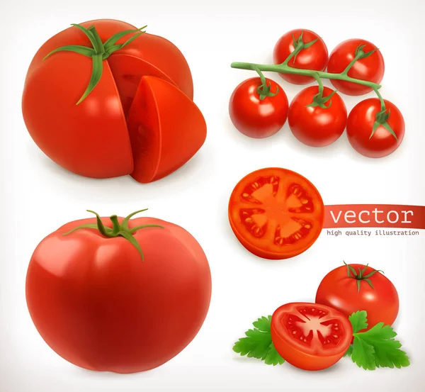 Conjunto de ícones de tomates — Vetor de Stock